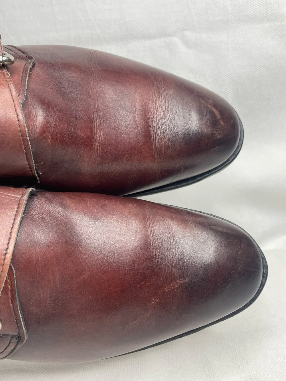 Allen Edmonds Warwick Leather Buckle Oxford Shoes Mens Size US 9.5 D Burgundy